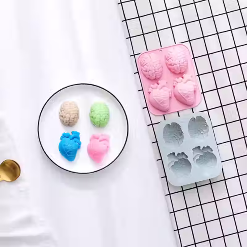 Miniatura: Molde de silicona de cerebro y corazón 