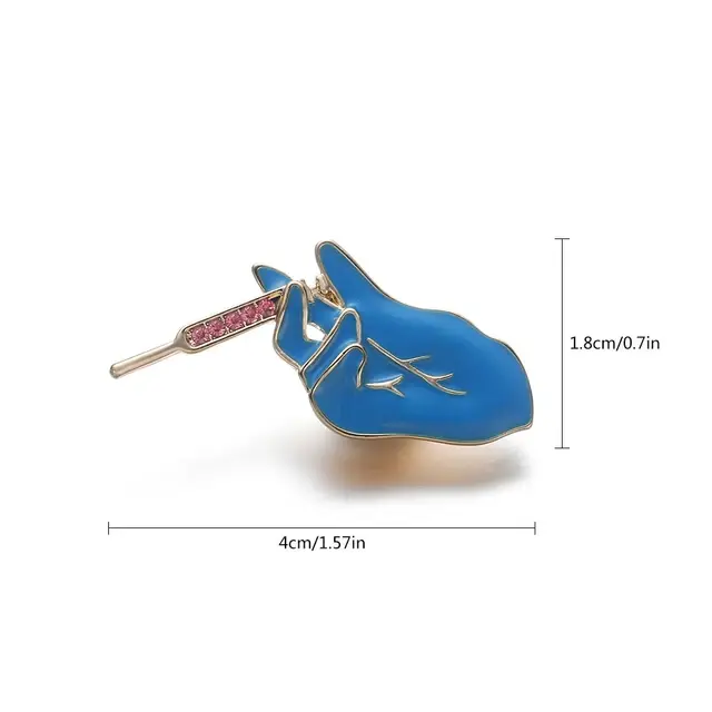 Miniatura: Pin de medicina guantes y jeringa 