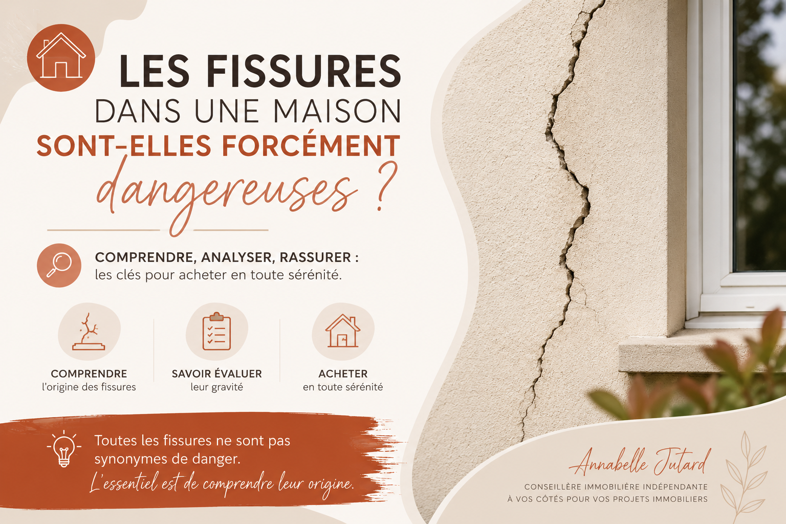Les fissures d'une maison sont-elles toujours dangereuses ?