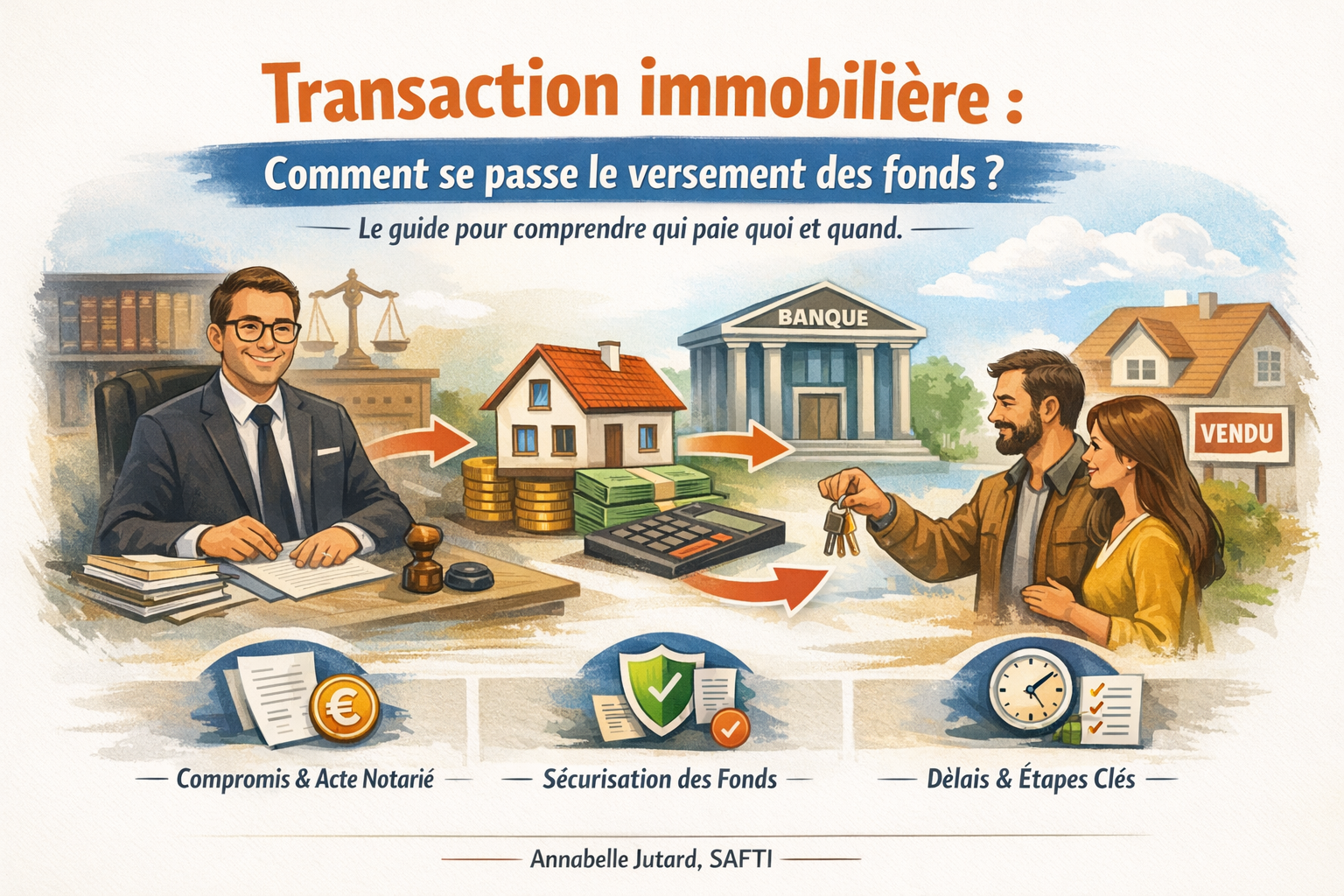 Transaction immobilière :comment se passe le versement des fonds ?