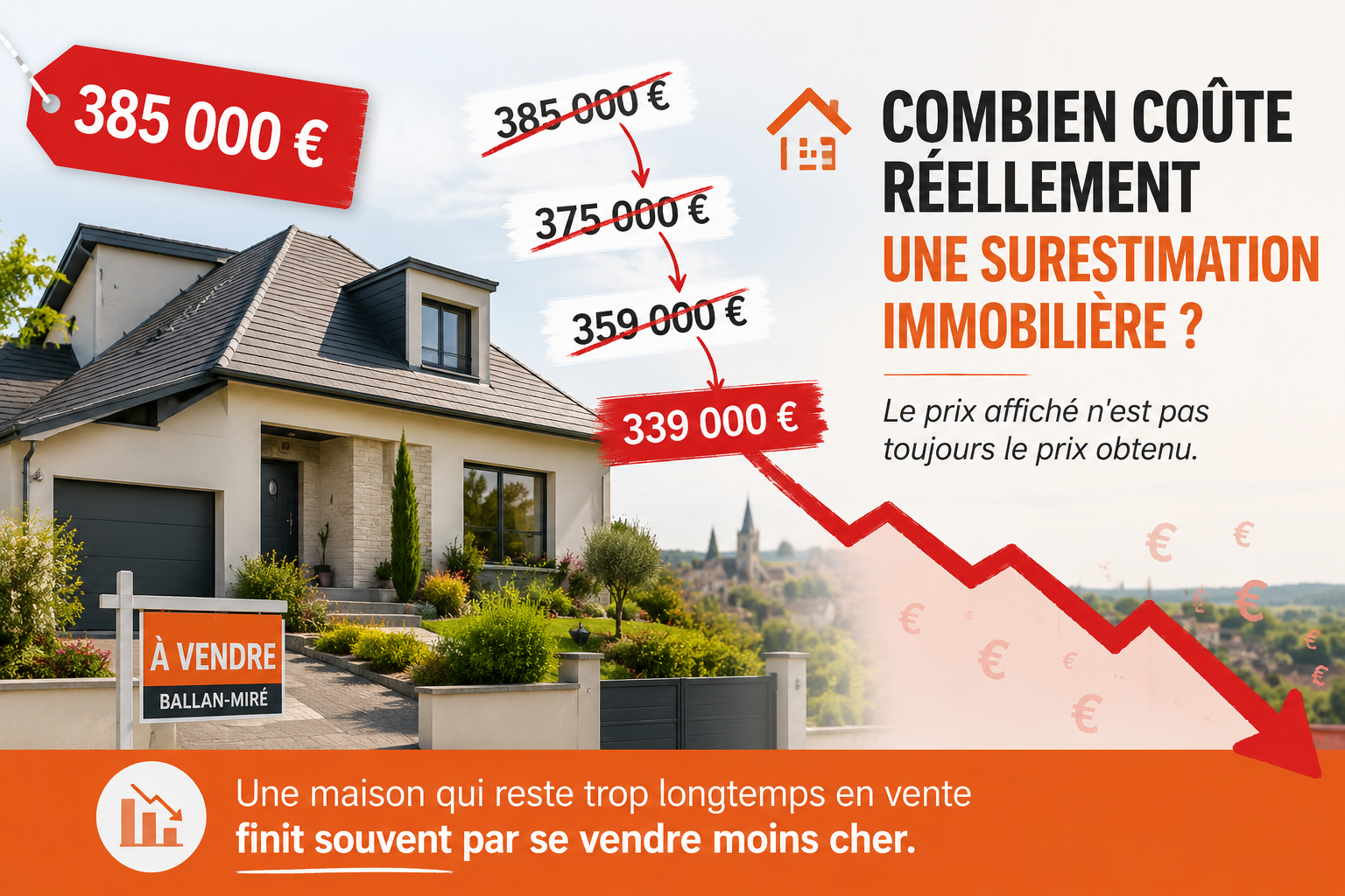 Combien coûte réellement une surestimation immobilière à Ballan-Miré ?