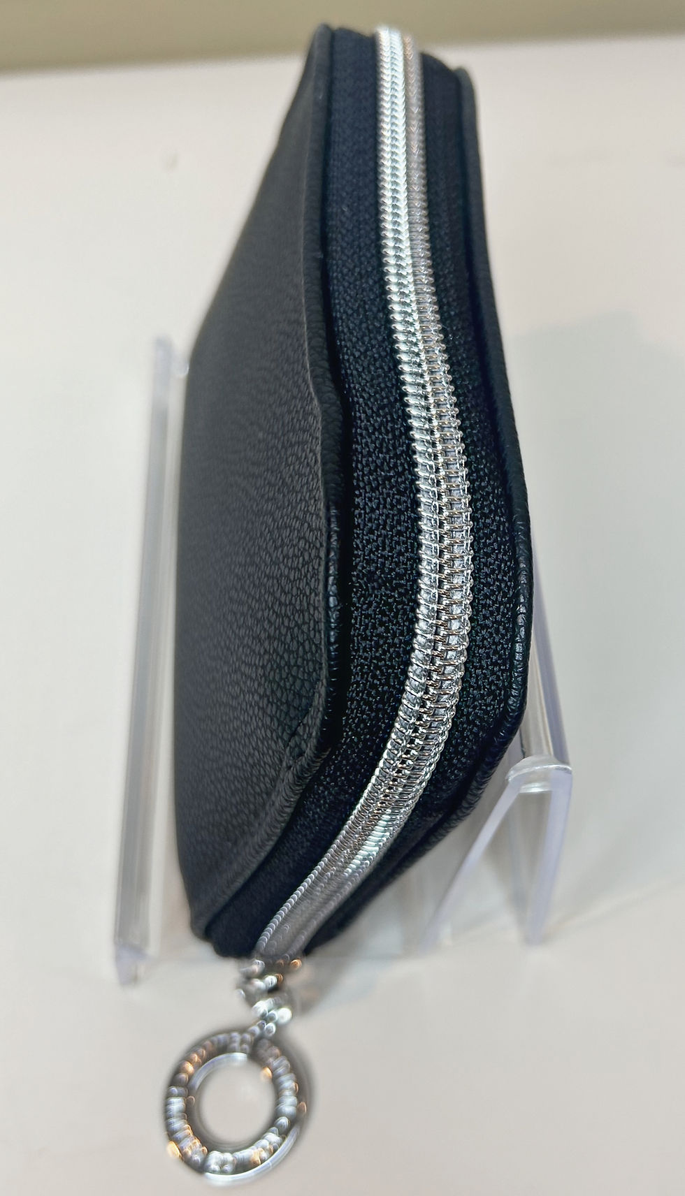 Thumbnail: Black Pebble Small Zip Around Wallet