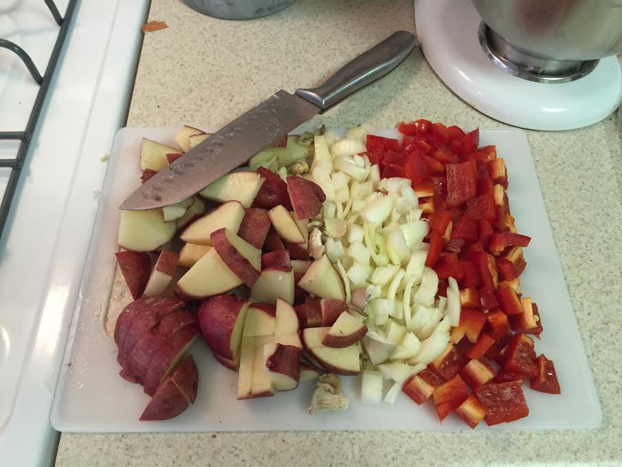 Chopped up vegetables!