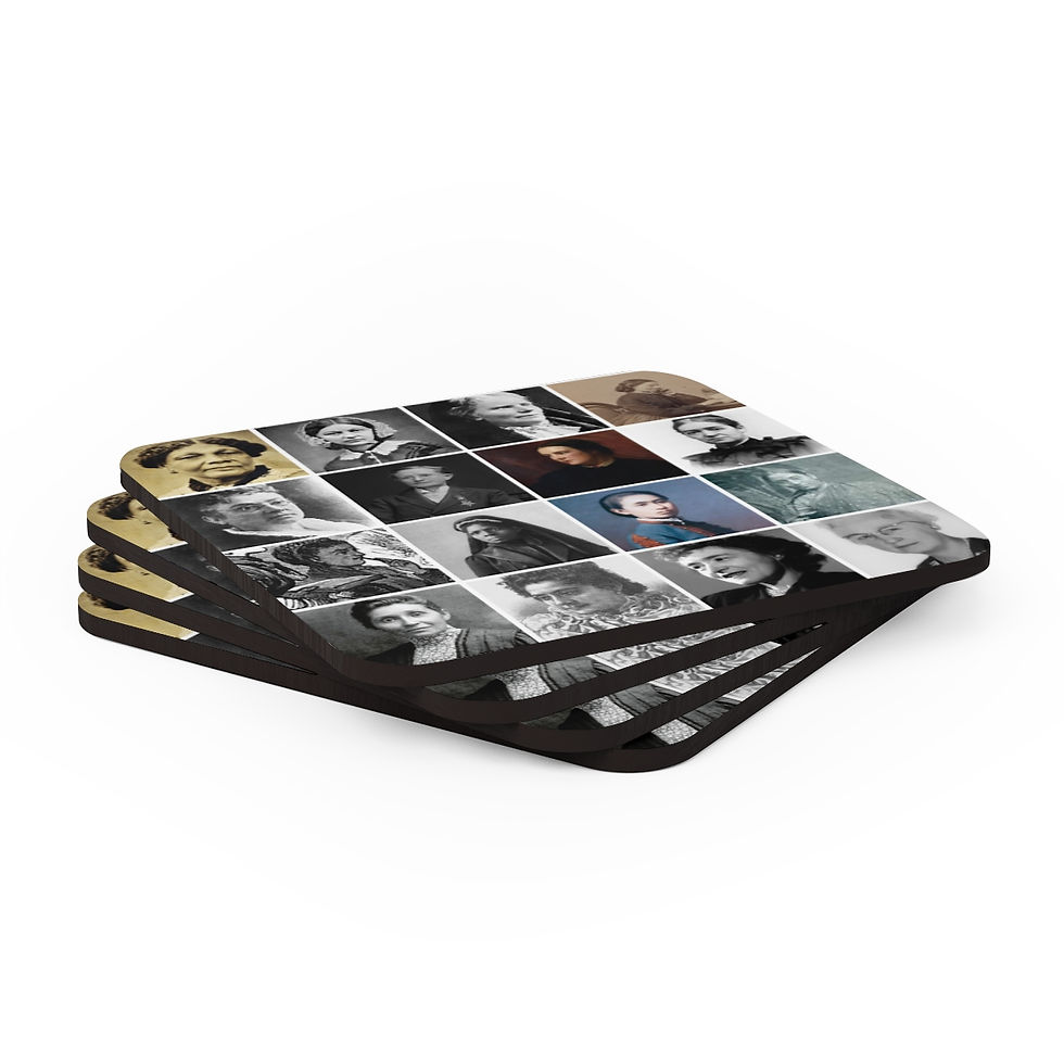 Thumbnail: Corkwood Coaster Set - Women in Medicine (Natural)