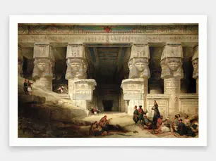 Die Säulenhalle vom Dendera Tempel im 19. Jahrhundert