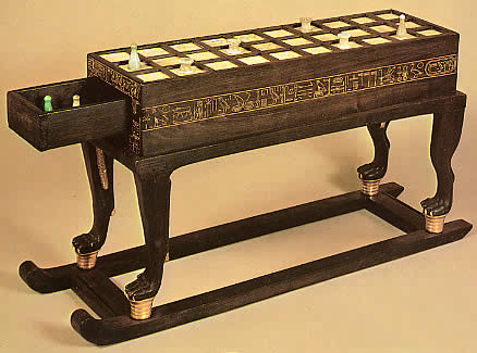Senet game from the treasure of Tutankhamun