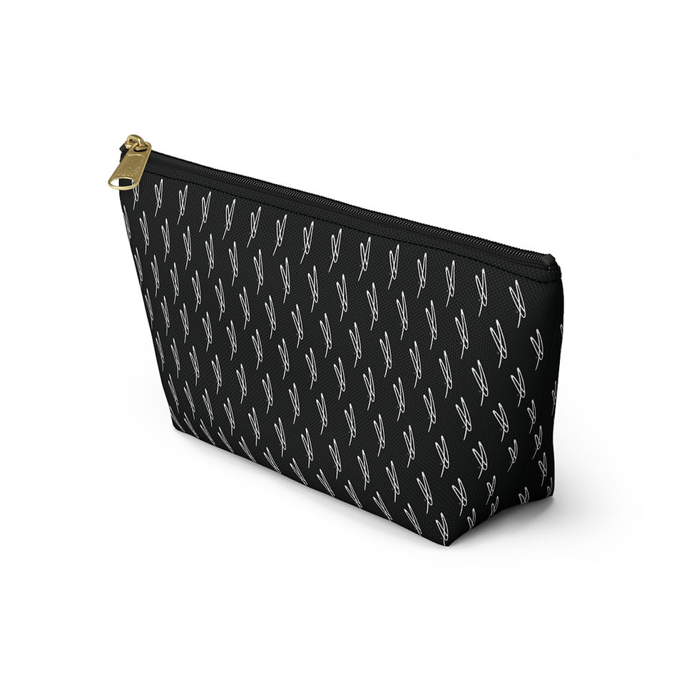 Thumbnail: Accessory Pouch w/ T-bottom - Black w/ White Signature Logo