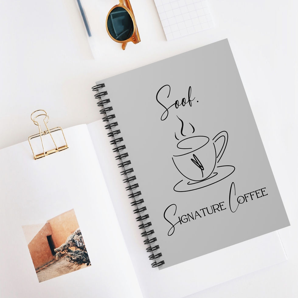 Thumbnail: Soof. Signature Coffee Spiral Notebook (Grey) - Ruled Line