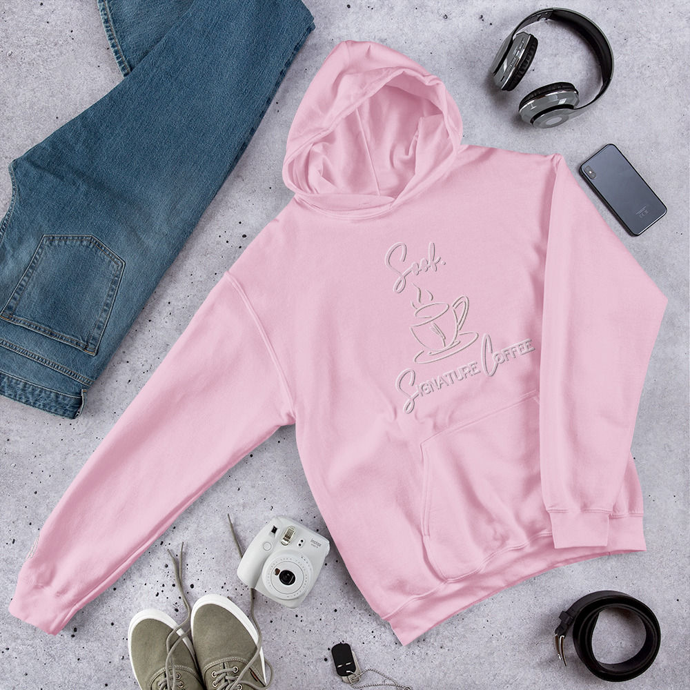 Soof. Signature Coffee Unisex Hoodie (Pink)