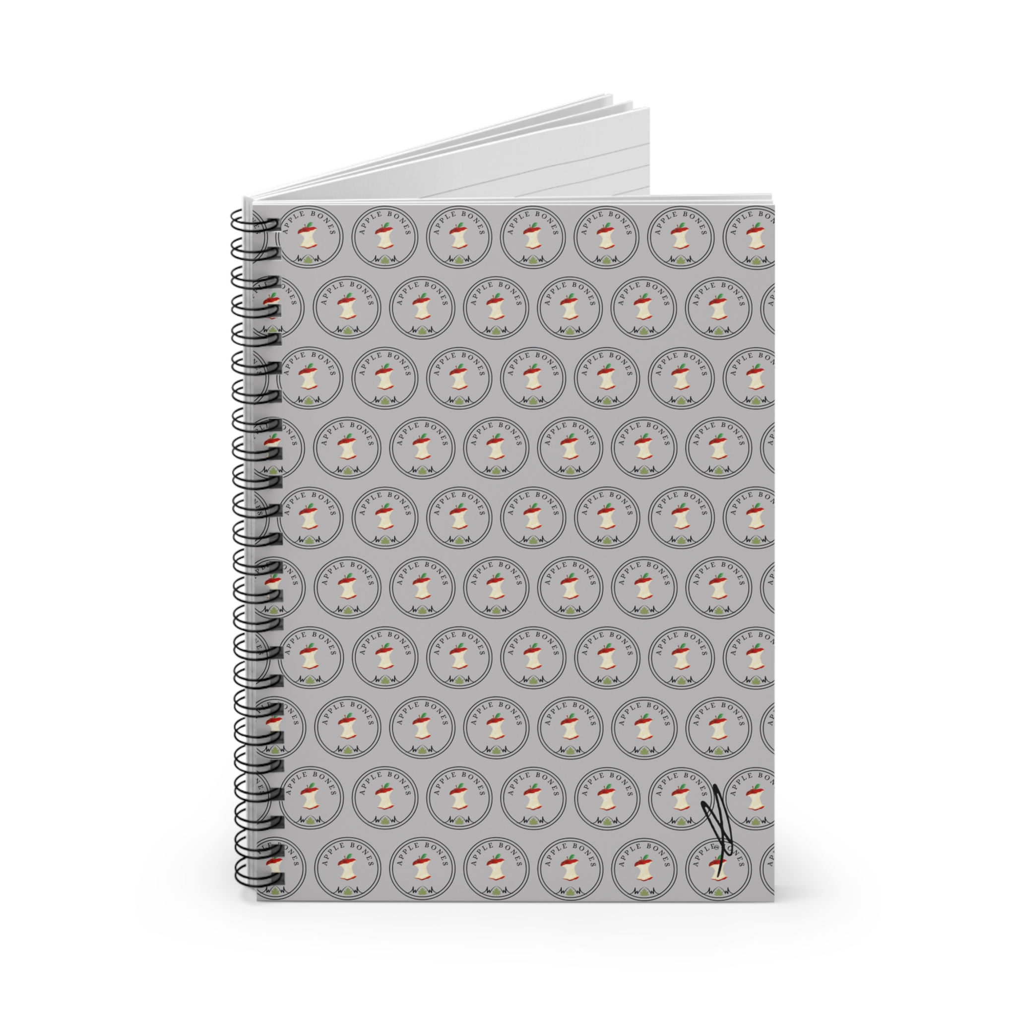 Apple Bones (Red 2) Spiral Notebook - Ruled Line