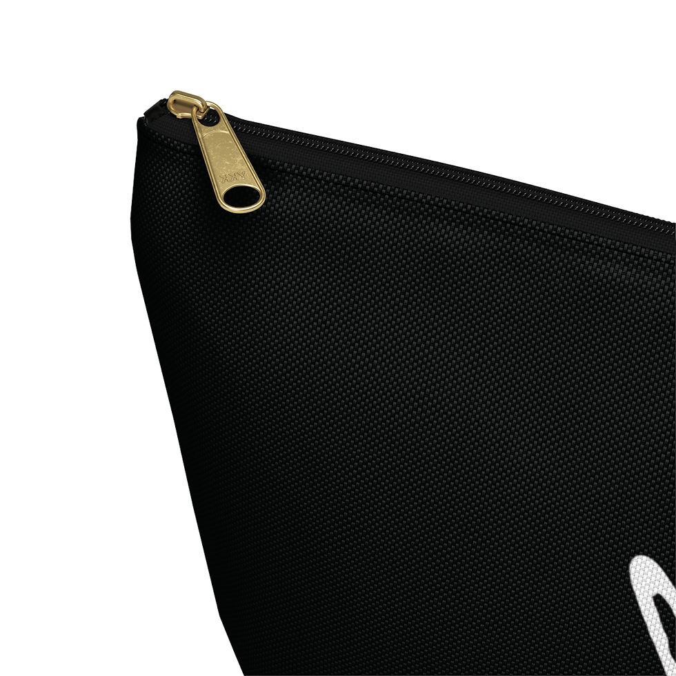 Thumbnail: Accessory Pouch w/ T-bottom - White w/ Black Signature Logo
