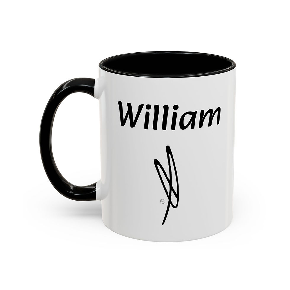 Thumbnail: Personalized Black Signature Accent Mug, 11oz & 15oz