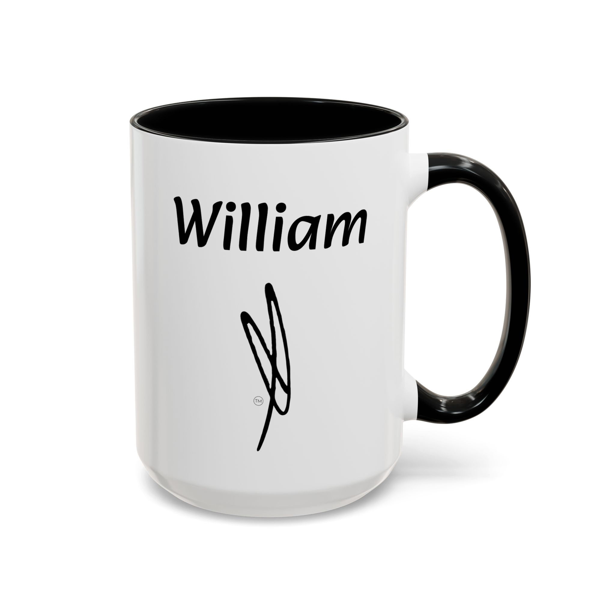 Personalized Black Signature Accent Mug, 11oz & 15oz