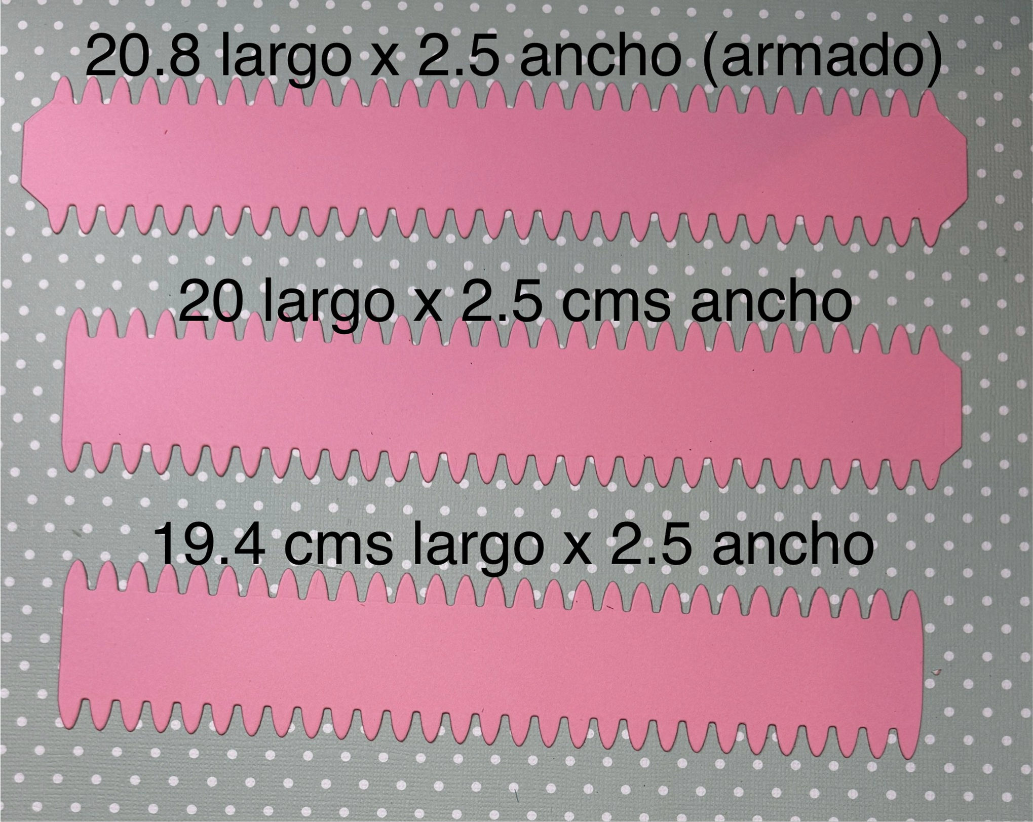Tiras dentadas (tres)