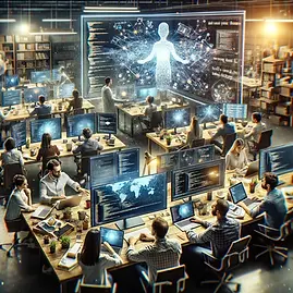 DALL·E 2024-02-21 02.50.00 - Create an image depicting a team of developers working togeth