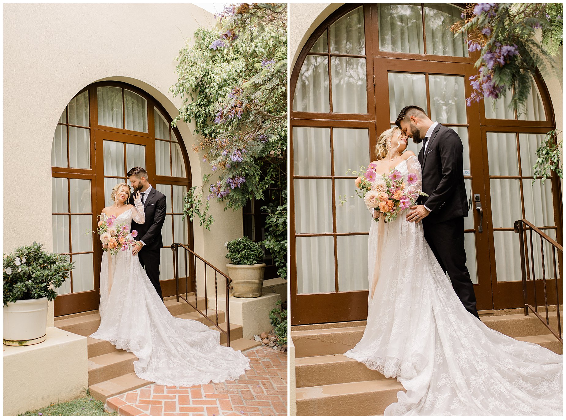 A bride and groom photo taken in San Diego
