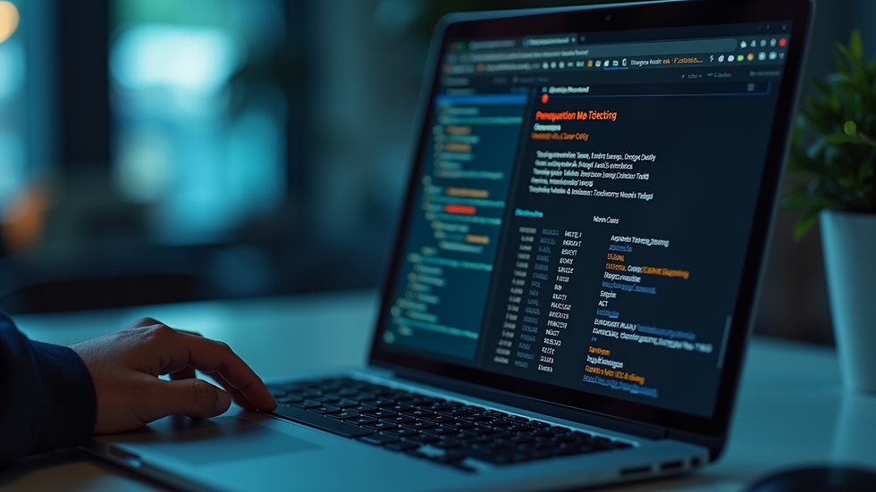 Close-up view of a laptop screen showing penetration testing tools