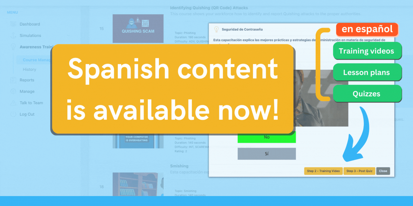 Spanish training content released!