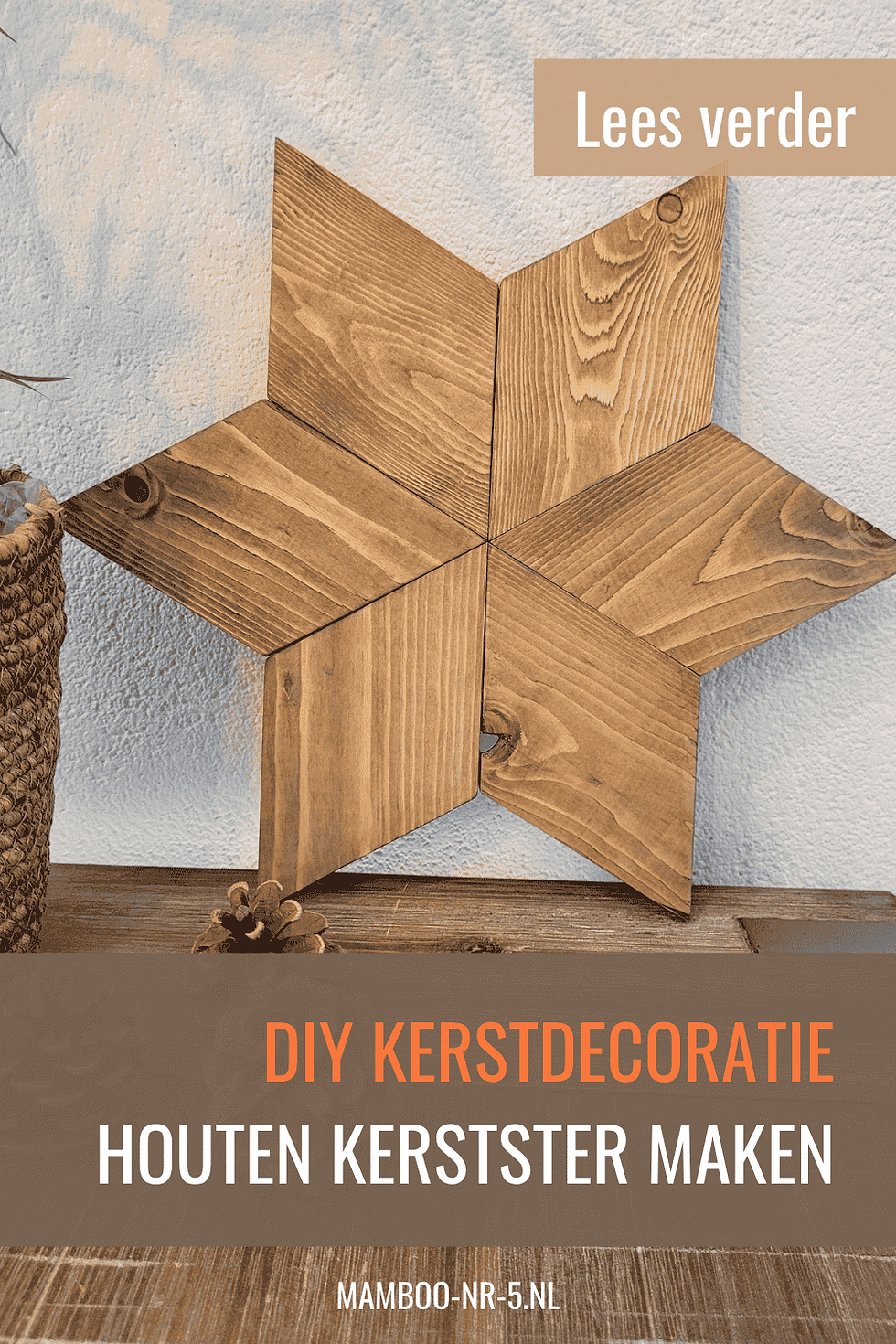 DIY houten kerstster maken - maak je eigen kerstdecoratie
