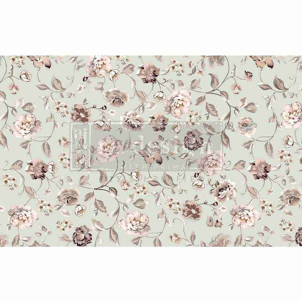 Thumbnail: Redesign with prima tissue paper decoupage Neutral Florals patroon bloemen