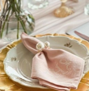 Thumbnail: Monogrammed Dinner Napkins