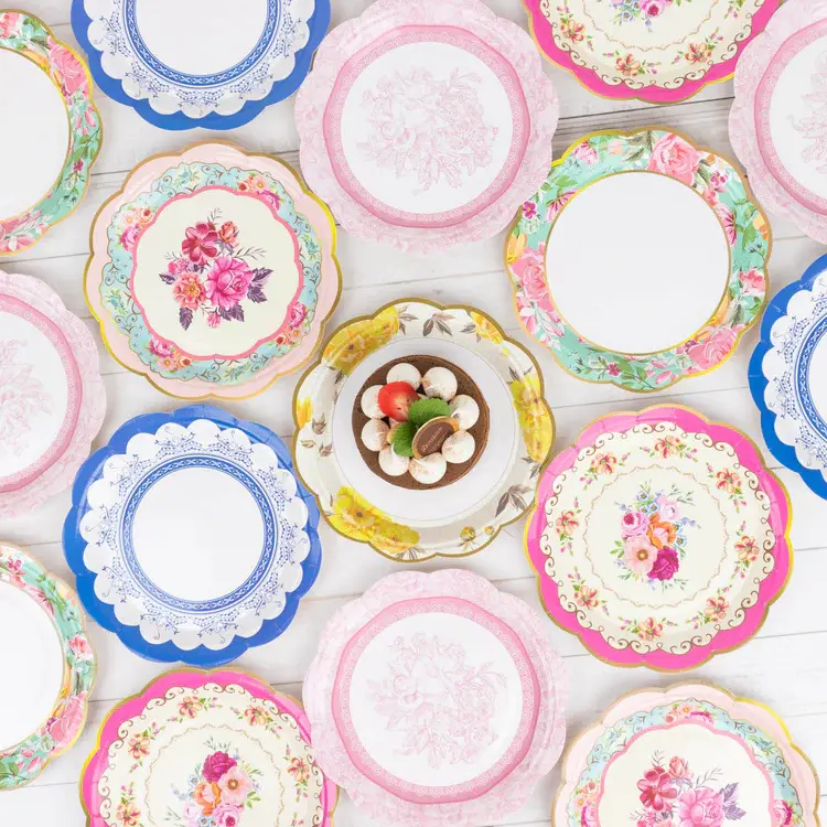 Vintage Mixed Floral Tea Party Set