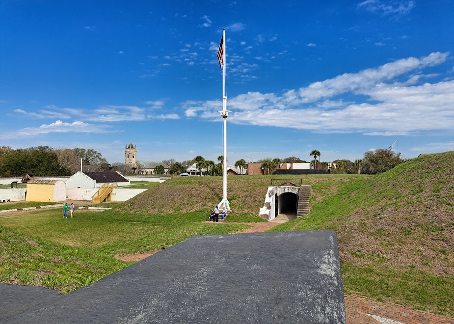 Flag inside fort