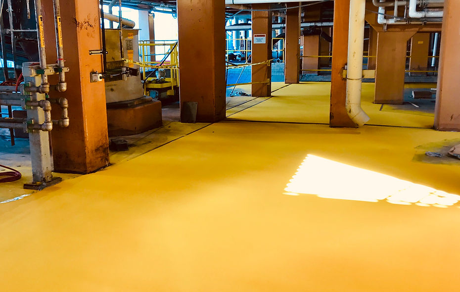 Seamless resinous floor coating installed for an industrial facility in Greenville SC
