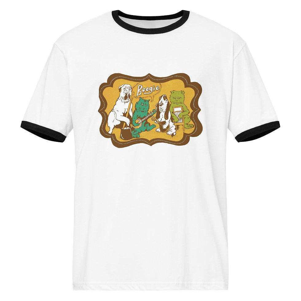 Thumbnail: Boogie - Unisex ringer t-shirt