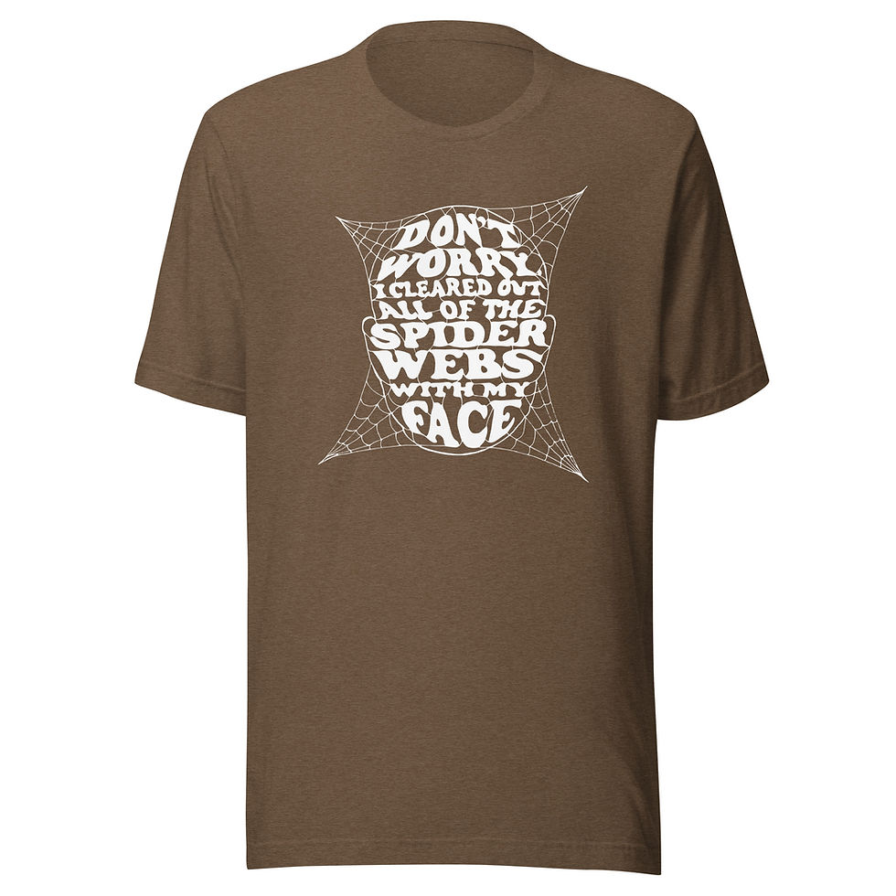 Thumbnail: Spider Webs On My Face - Unisex t-shirt