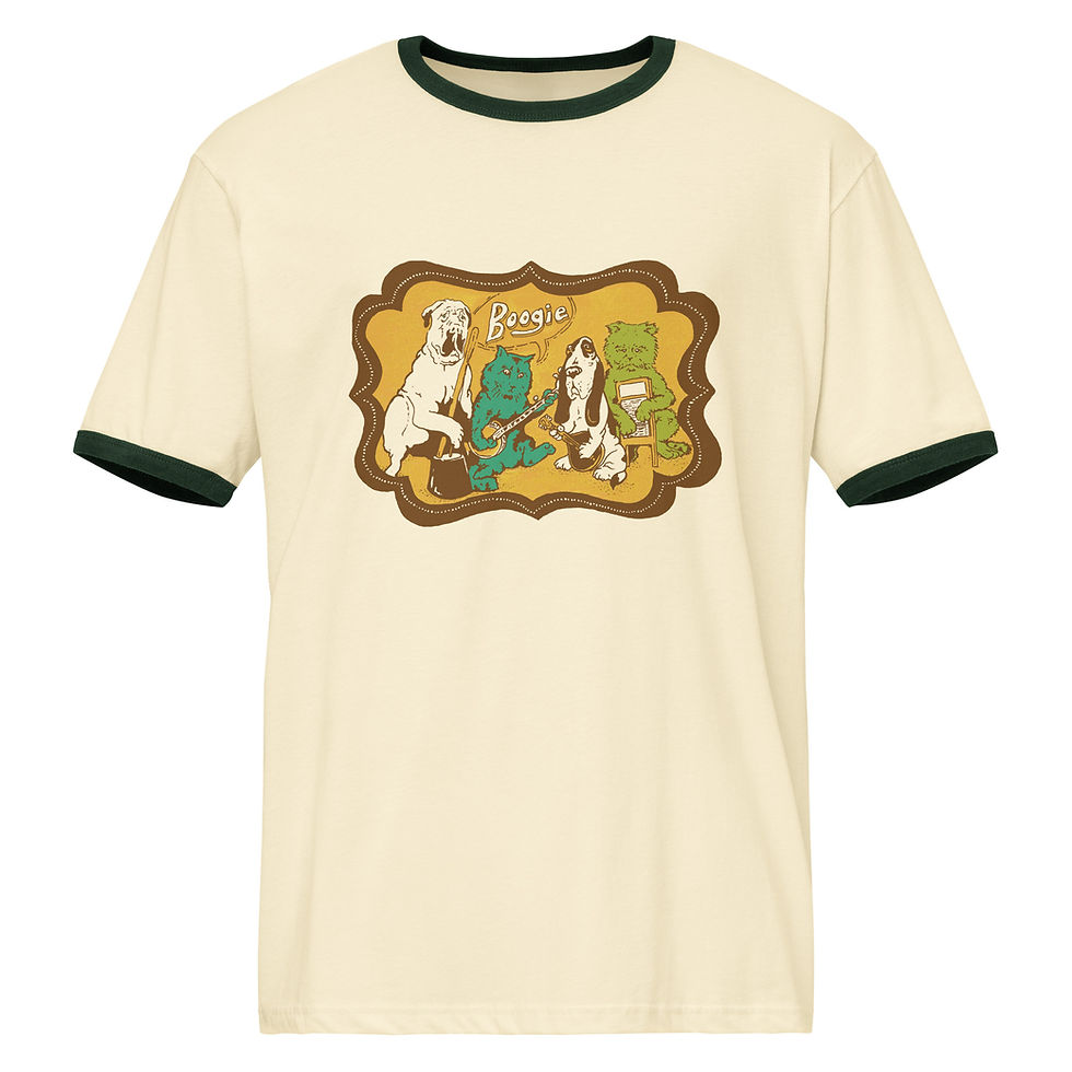 Thumbnail: Boogie - Unisex ringer t-shirt