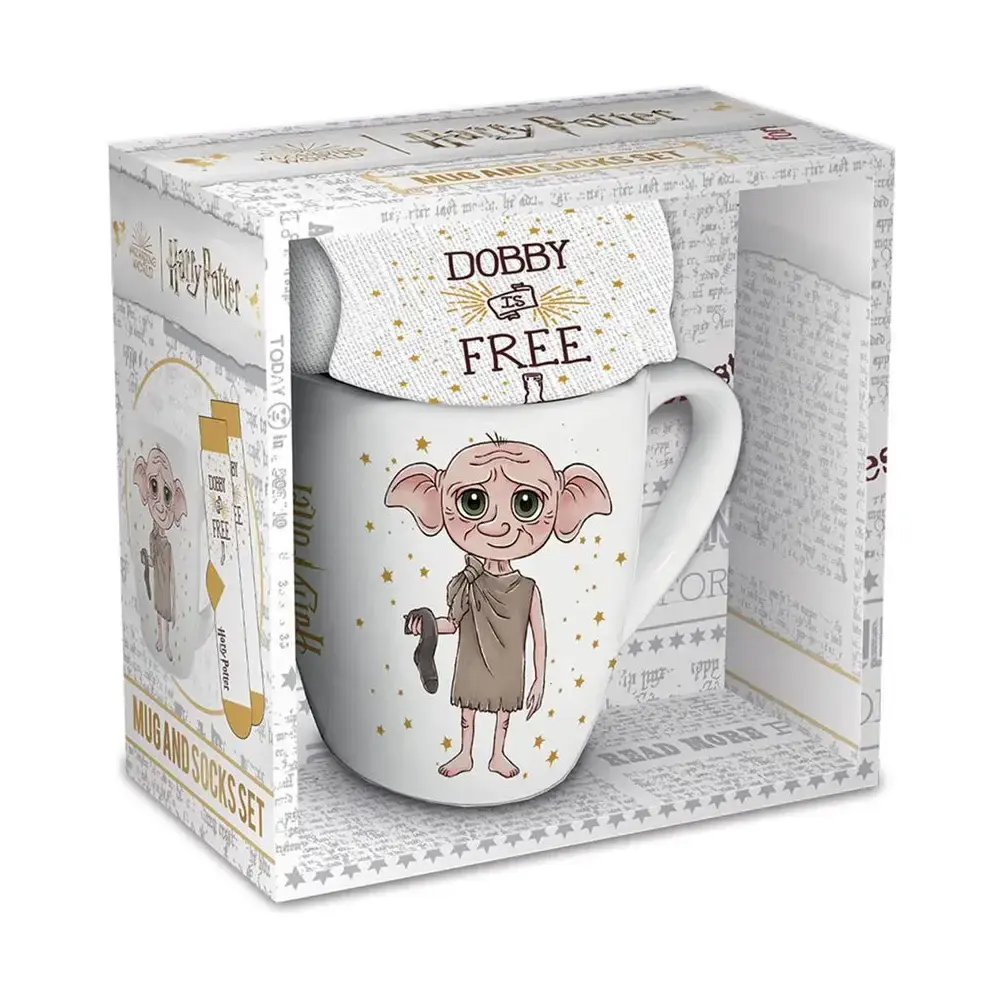 HARRY POTTER DOBBY FEMALE MUG AND SOCK SET