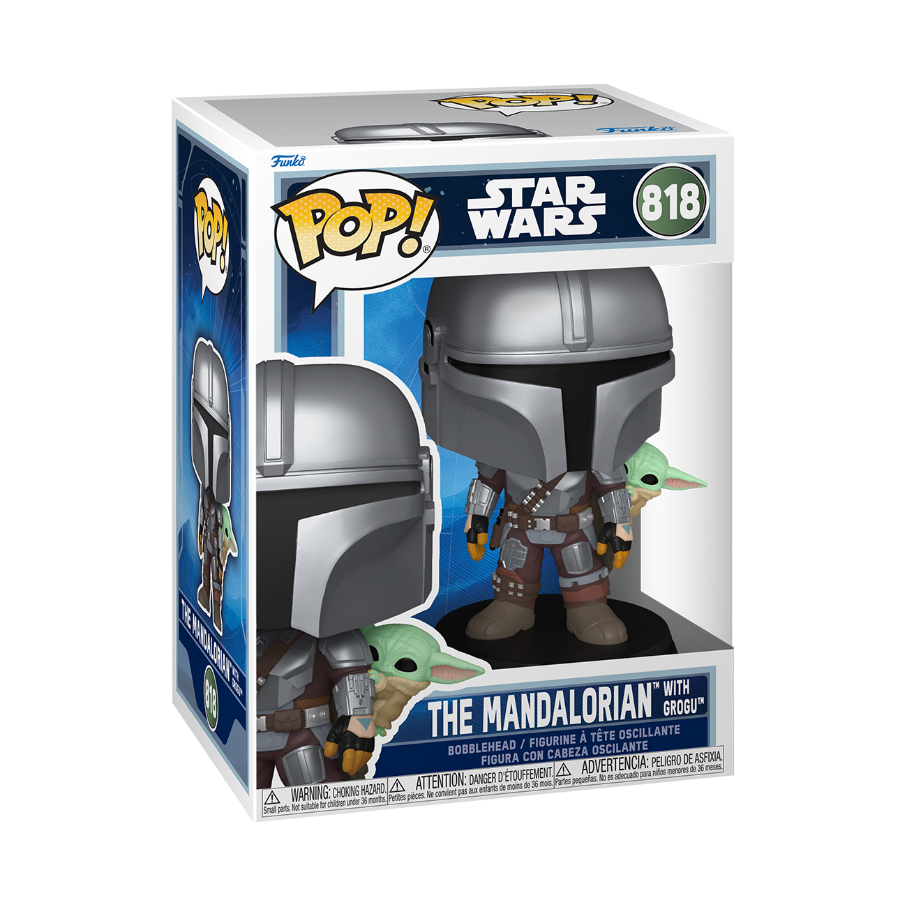 THE MANDALORIAN WITH GROGU - FUNKO POP STAR WARS M&G - POP 1 - 818