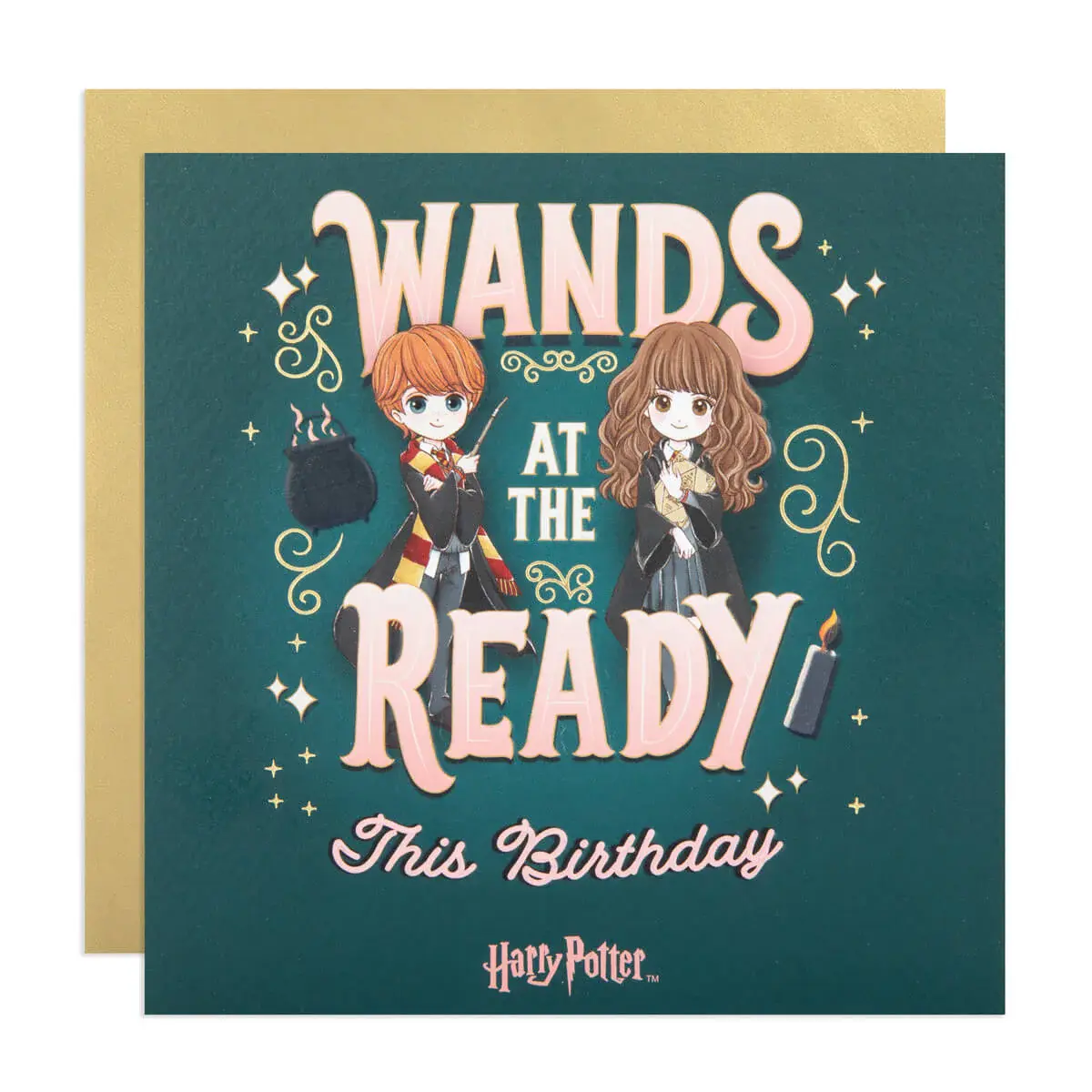 Harry Potter Birthday Card - Wands At The Ready