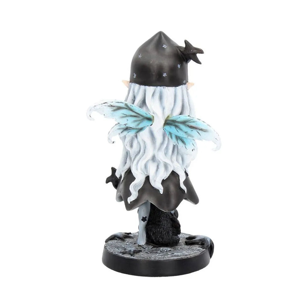 Thumbnail: BLACK STARS FAIRY FIGURINE 18CM