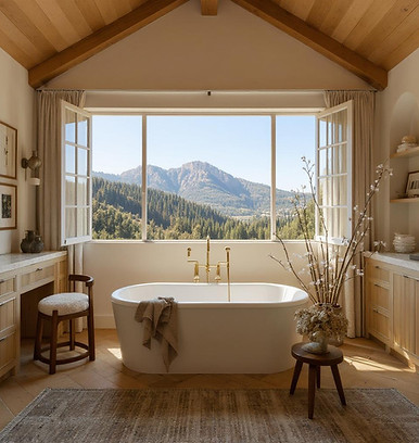 Rénovation de salle de bain face aux montagnes et au Baou de Saint-Jeannet