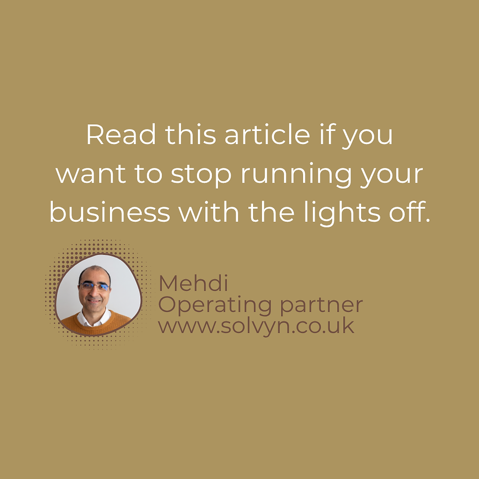 Are you running a business with lights off?