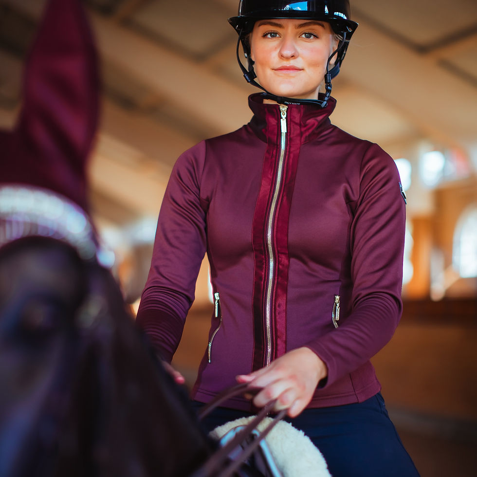 Thumbnail: Veste Polaire Merlot Crystal Gold - Equestrian Stockholm