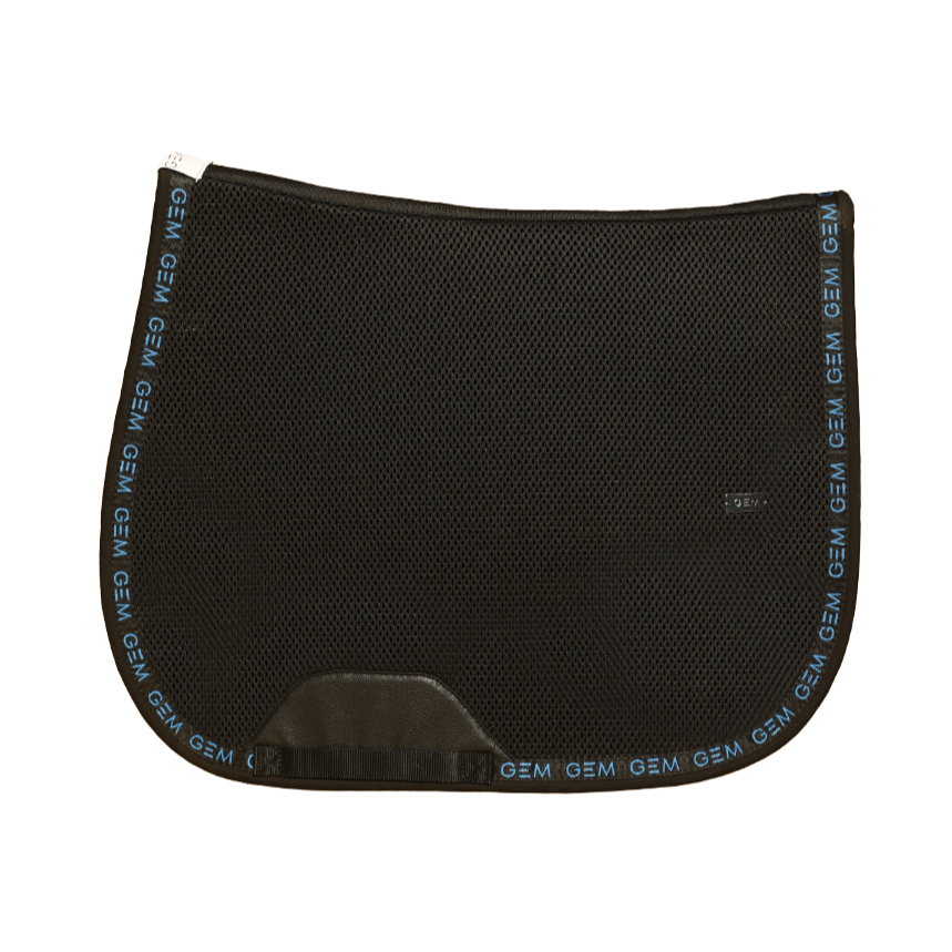 Tapis de selle Mesh noir / bleu électrique - GEM