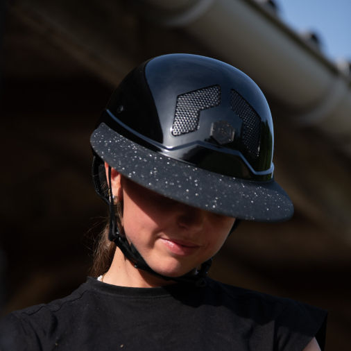 Visière à paillettes noires pour casque Armet - Flex-on