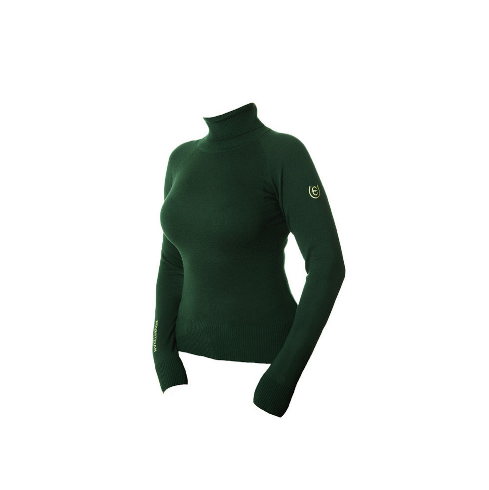 Pull Col Roulé Forest Green - Equestrian Stockholm