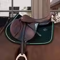 Tapis de selle Velvet vert sapin - Kentucky Horsewear