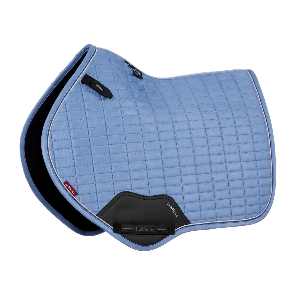 Tapis de selle close contact en suédine Powder Blue - LeMieux