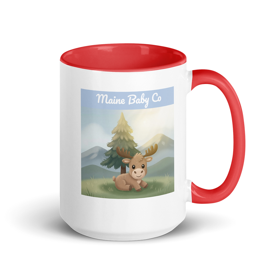 Thumbnail: White Ceramic Mug with Color Inside