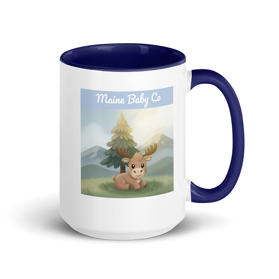 Thumbnail: White Ceramic Mug with Color Inside