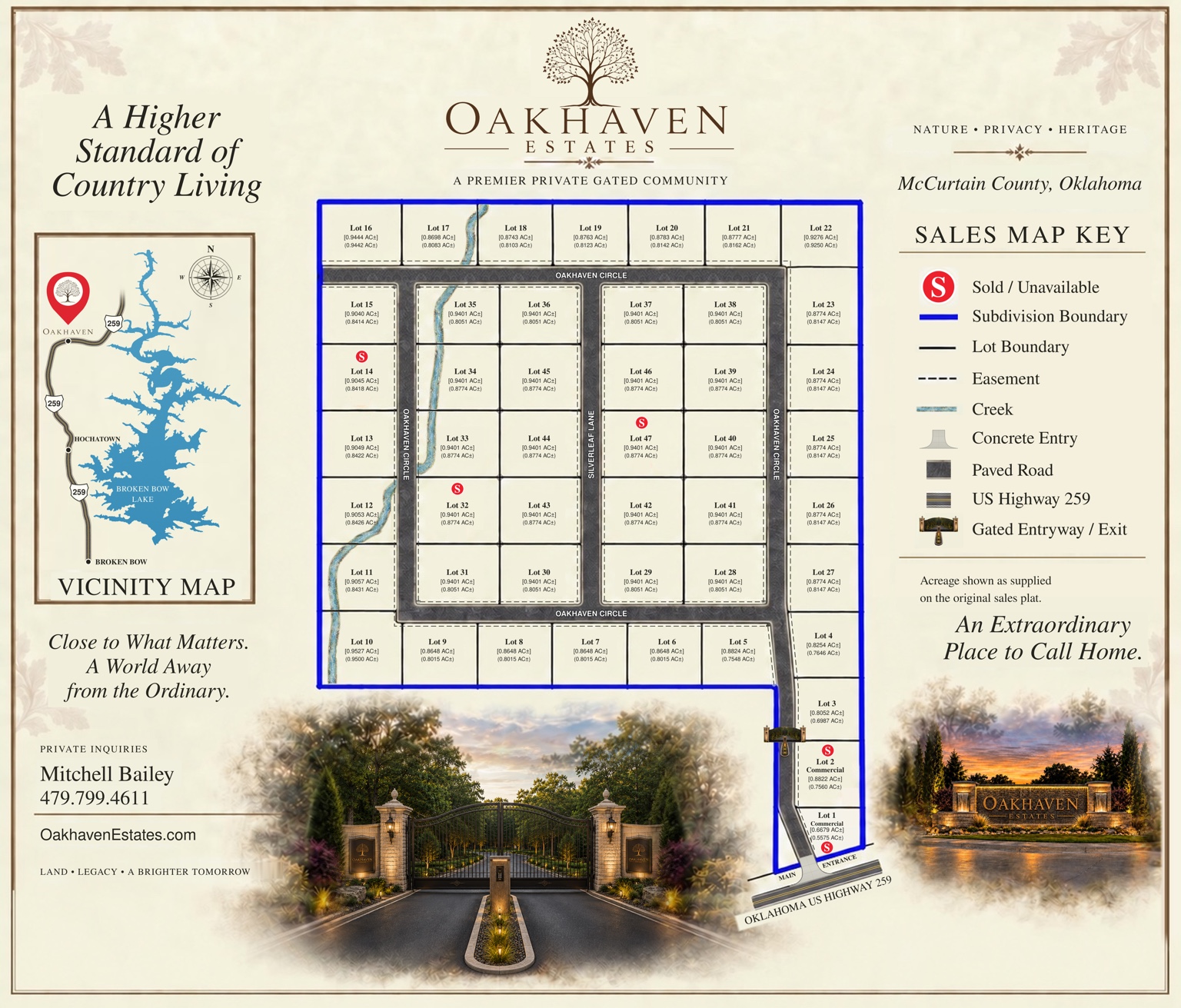OakHaven Estates Phase 1 Plat Map