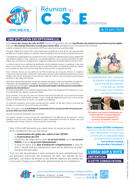 CSE du 14 avril 2023