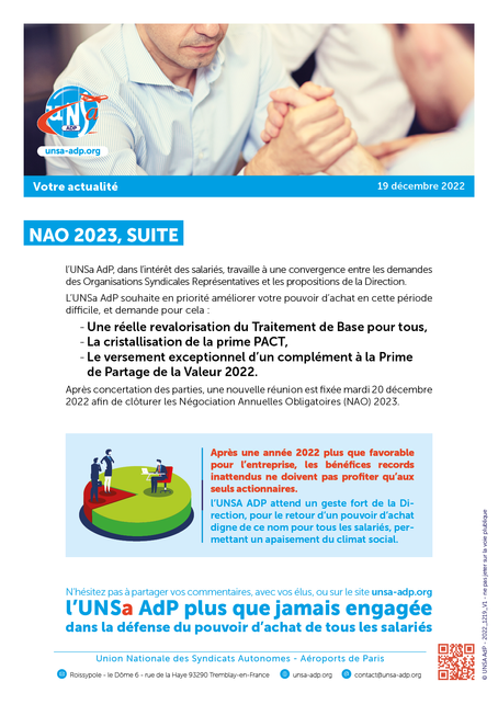 Votre ACTU du 19 décembre 2022