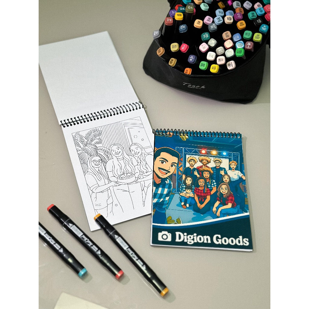 Livro de colorir personalizado com suas fotos - 20 fotos 