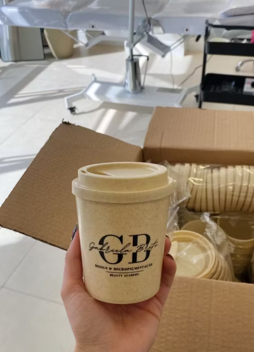 Miniatura: copos eco sustentável personalizado tampa Bucks 350ml